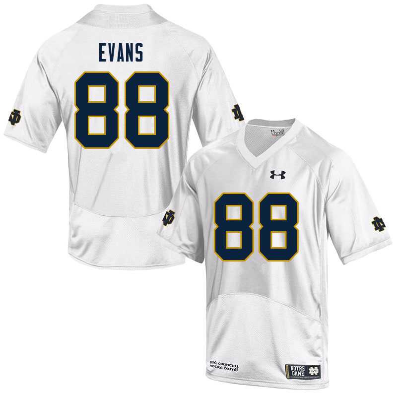 Men's NCAA Notre Dame Fighting Irish #88 Mitchell Evans Stitched College Under Armour Authentic White Football Jersey BR10I66MT